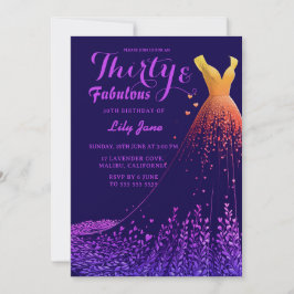 Convite para aniversário de 30 anos de lavanda de