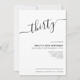 Convite para aniversário de 30 anos de Script Eleg
