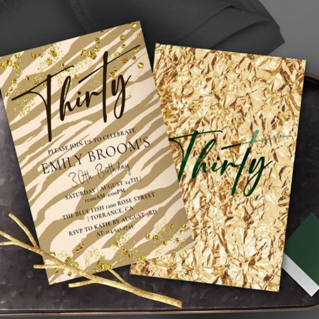 Convite para aniversário de 30 anos selvagem (Criador carregado)