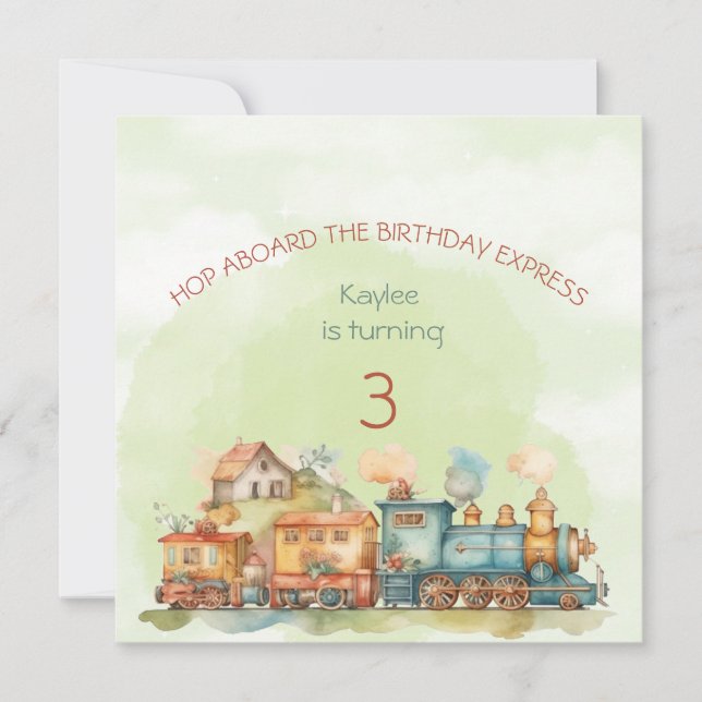 Convite para aniversário de 3 anos de Motora de Co (Frente)