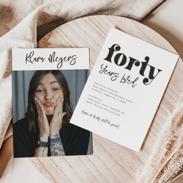 Convite para aniversário de 40 anos | aniversário  (Criador carregado)