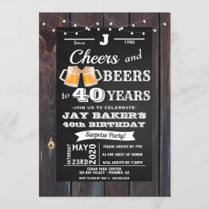 Convite para aniversário de 40 anos, Convite para