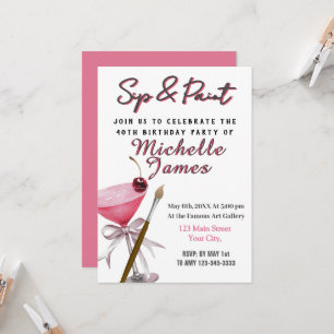 Convite para aniversário de 40 anos de Arte de Sip