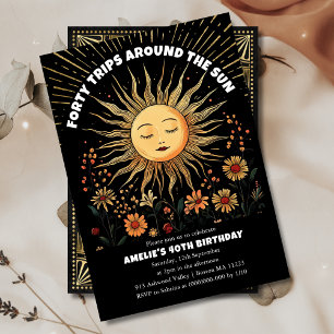 Convite para aniversário de 40 anos de Boho Místic