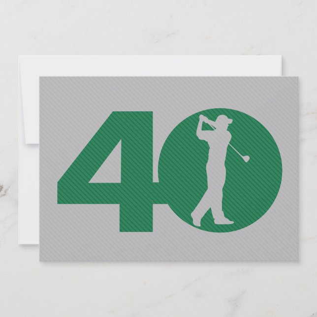 Convite para aniversário de 40 anos de Golfe Cinza (Frente)