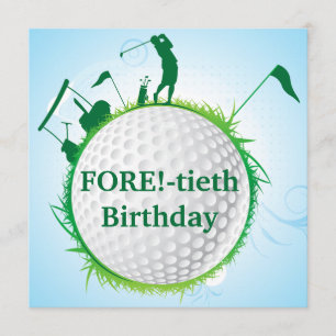 Convite para aniversário de 40 anos de Golfe das