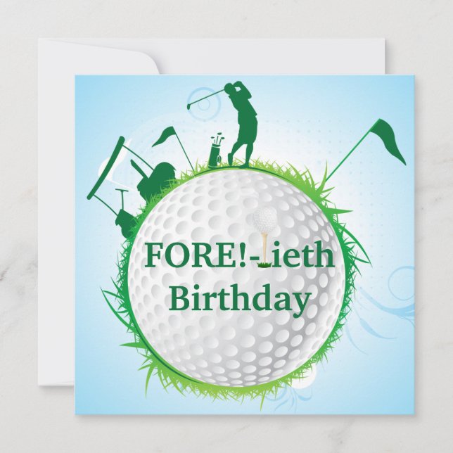 Convite para aniversário de 40 anos de Golfe das M (Frente)