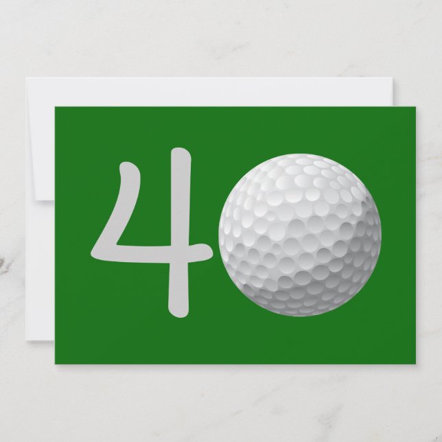 Convite para aniversário de 40 anos de Golfe Golfe (Frente)