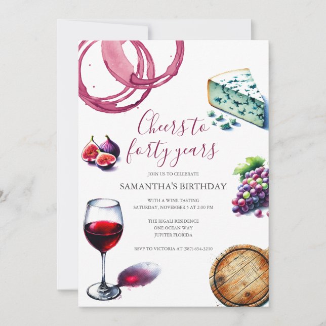 Convite para aniversário de 40 anos de Provando de (Frente)