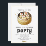 Convite para aniversário de 40 anos de Soma Modern<br><div class="desc">Quer você esteja planejando comer um pouco de shumai ou bater no seu bar favorito, este convite de festas de sombreado fraco faz isso com estilo. Adicione seu texto personalizado a este design usando as caixas "Editar este modelo design" no lado direito do item, ou clique no botão azul "Personalizar"...</div>