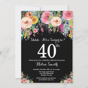 Convite para aniversário de 40 anos de Surpresa Fl