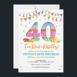 Convite para aniversário de 40 anos Fiesta<br><div class="desc">Taco sobre uma comemoração de aniversário de 40 anos! Convide convidados para uma festa de 40 anos cheia de diversão para comemorar a cara de aniversário! Este convite digital apresenta um papel picado nº 40 personalizado e sotaques de decoração colorida de fiesta que inspirarão a decoração da vida real para...</div>