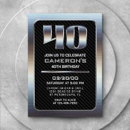 Convite para aniversário de 40 anos masculino
