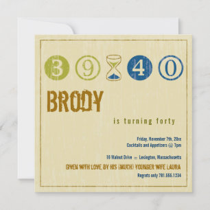 Convite para aniversário de 40 anos - Personalizar