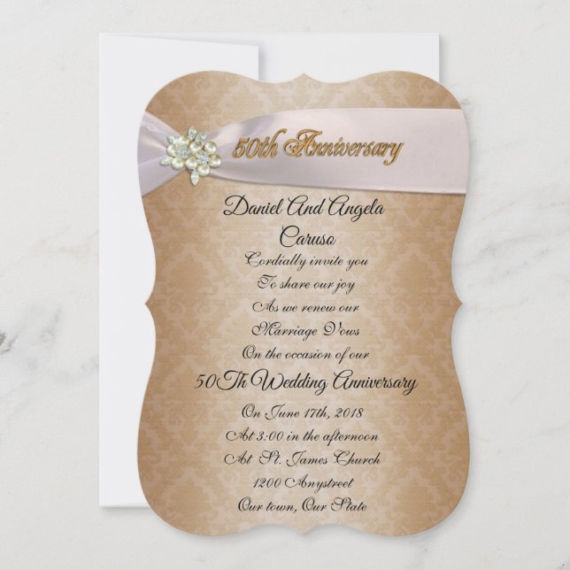 Convite para aniversário de 50 anos (Frente)