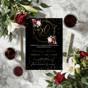 Convite para aniversário de 50 anos