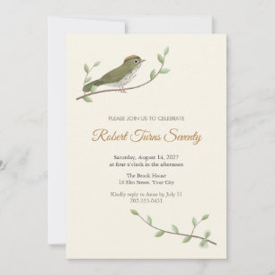 Convite para Aniversário de 70 anos do Ovenbird So