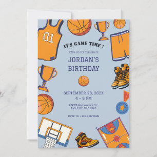 Convite para aniversário de Baketball