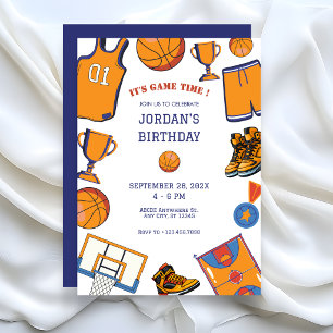 Convite para aniversário de Baketball