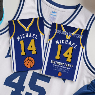 Convite para Aniversário de Basquete em Qualquer I