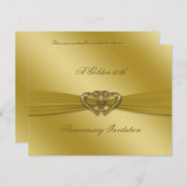 Convite para aniversário de casamento do Ouro clás