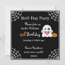 Convite para Aniversário de criança BOO DAY PARTIT