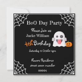 Convite para Aniversário de criança BOO DAY PARTIT