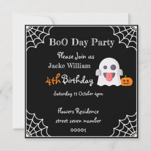 Convite para Aniversário de criança BOO DAY PARTIT