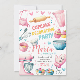Convite para Aniversário de criança de cupcake