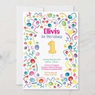 Convite para Aniversário de criança de Tema do Bal