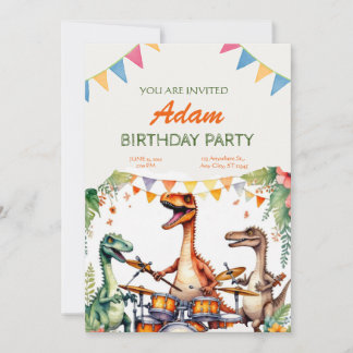 Convite para Aniversário de criança Dinossauro