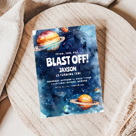 Convite para Aniversário de criança do Astronauta 