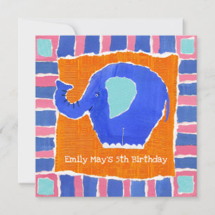 Convite para Aniversário de Elefante Personalizado