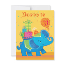 Convite para Aniversário de Elefante Personalizado
