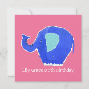 Convite para Aniversário de Elefante Personalizado
