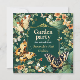 Convite para aniversário de festa do jardim
