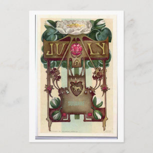 Convite para aniversário de Leo Zodiac em Nouveau