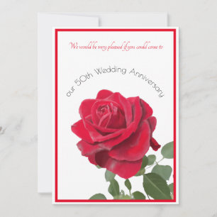 Convite para Aniversário de Rosa Vermelha ou outro