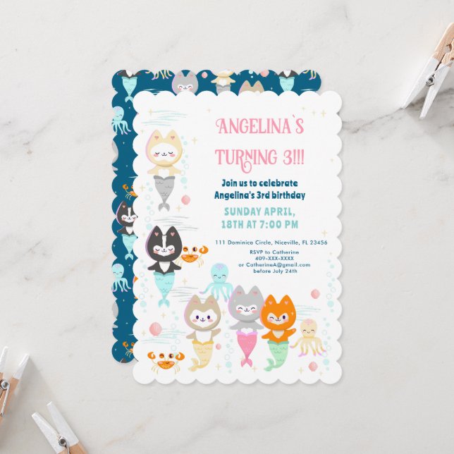 Convite para aniversário de temas náuticos. (Frente/Verso In Situ)