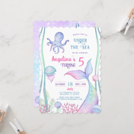 Convite para aniversário de temas náuticos.