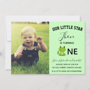 Convite para aniversário de um sapo