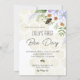 Convite para Aniversário do Dia da Abelha