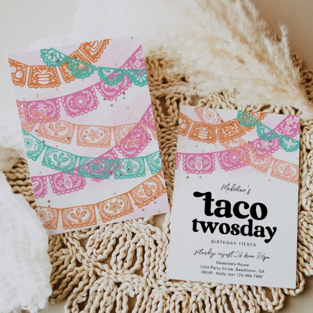 Convite para Aniversário do Taco no Twosday (Criador carregado)