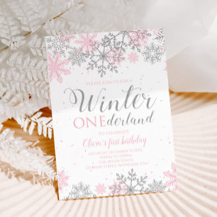 Convite para aniversário do Winter ONEderland