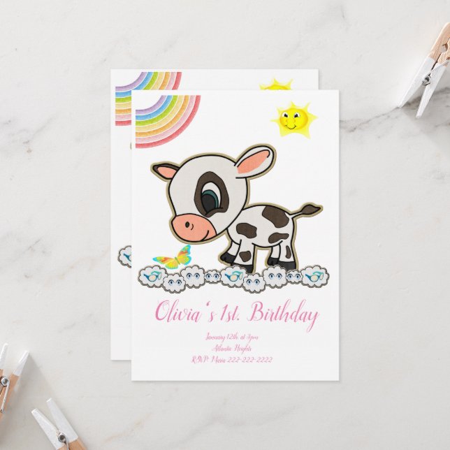 Convite para aniversário feliz (Frente/Verso In Situ)