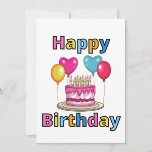 Convite para aniversário feliz