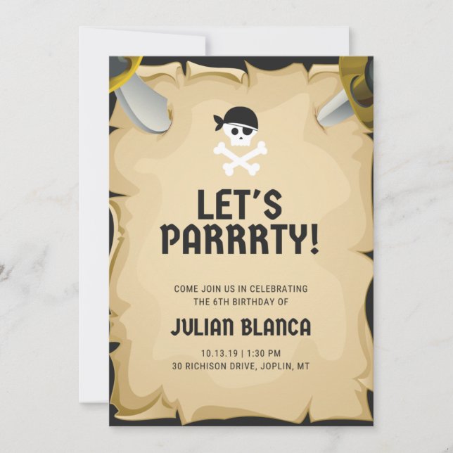 Convite para aniversários de criança (Frente)