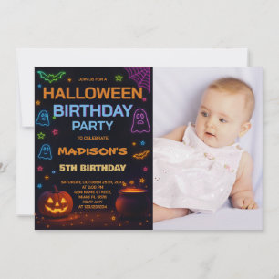 Convite para Aniversários de criança de Halloween