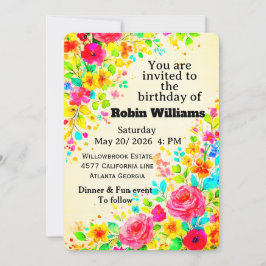 Convite para Aniversários de criança Personalizáve