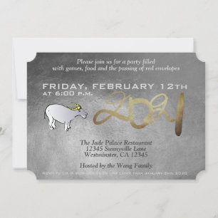 Convite para Ano Ox 2021 da Metal Vietnamita Chinê